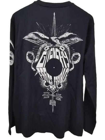 Graphic Print Long Sleeve T-Shirt Black - GIVENCHY - BALAAN 2