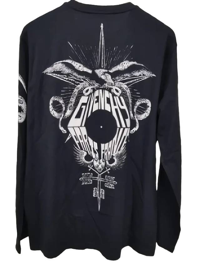 Graphic Print Long Sleeve T-Shirt Black - GIVENCHY - BALAAN 1