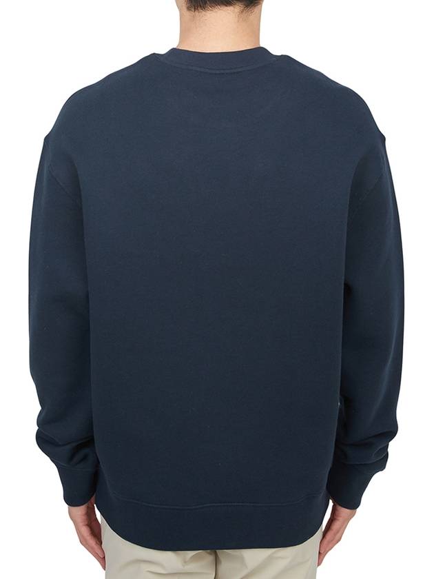 Handwriting Striped Comfort Sweatshirt Navy - MAISON KITSUNE - BALAAN 4