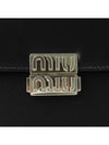 Logo Metal Buckle Shoulder Bag Black - MIU MIU - BALAAN 8