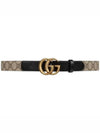 Double G Buckle Leather Belt Grey - GUCCI - BALAAN 2