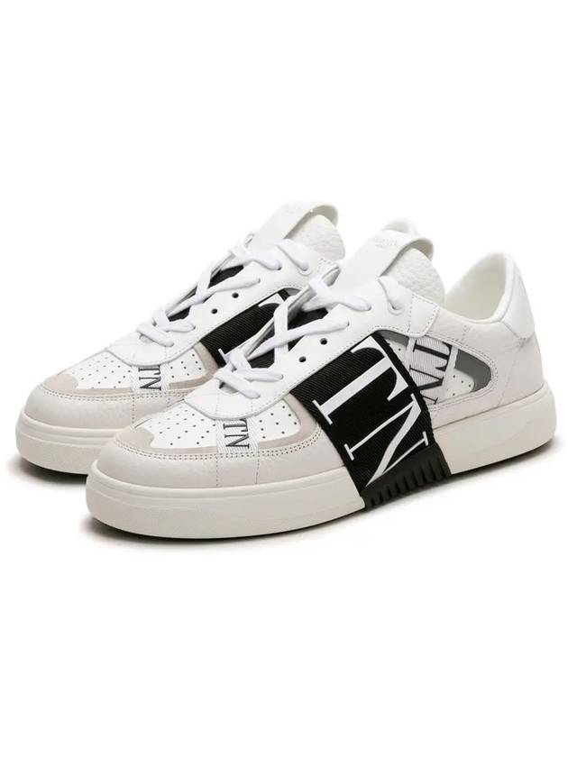 VLTN Logo Band Low-Top Sneakers White - VALENTINO - BALAAN 2