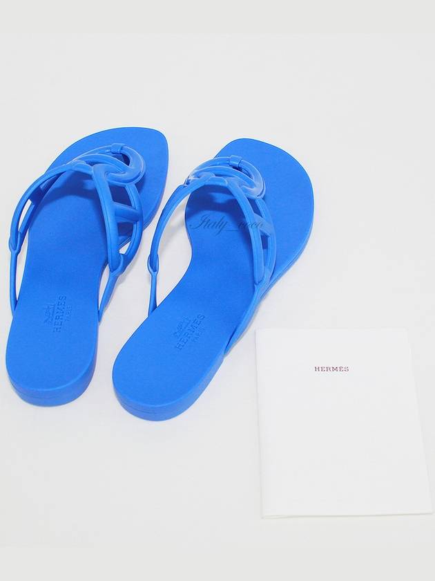 Egeri Jelly Shoes Sandals Slippers Blue H221001ZH - HERMES - BALAAN 5