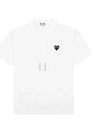 Men's Black Heart Waffen Short Sleeve Polo Shirt White - COMME DES GARCONS - BALAAN 2