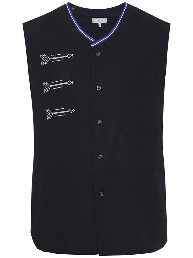 arrow stitch buttoned vest - LANVIN - BALAAN 3