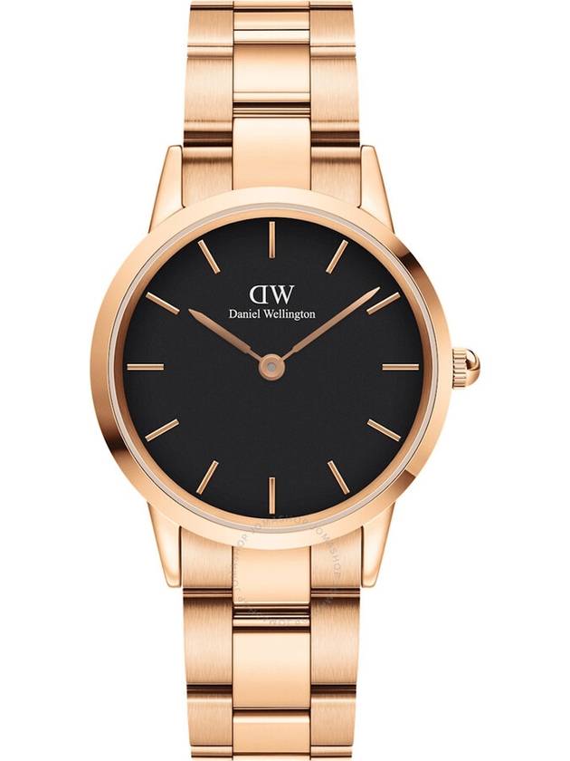 Daniel Wellington Iconic Link Quartz Black Dial Ladies Watch DW00100212 - DANIEL WELLINGTON - BALAAN 1