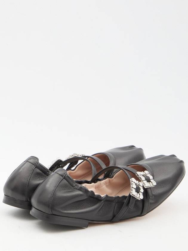 Mary Janes Leather Flat Black - ROGER VIVIER - BALAAN 4