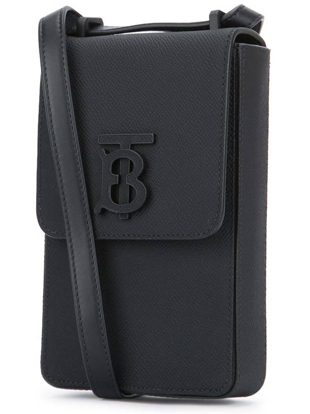 Leather Phone Pouch Cross Bag Black - BURBERRY - BALAAN 3