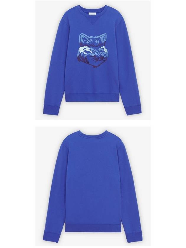 Big Fox Embroidery Regular Cotton Sweatshirt Royal Blue - MAISON KITSUNE - BALAAN 5