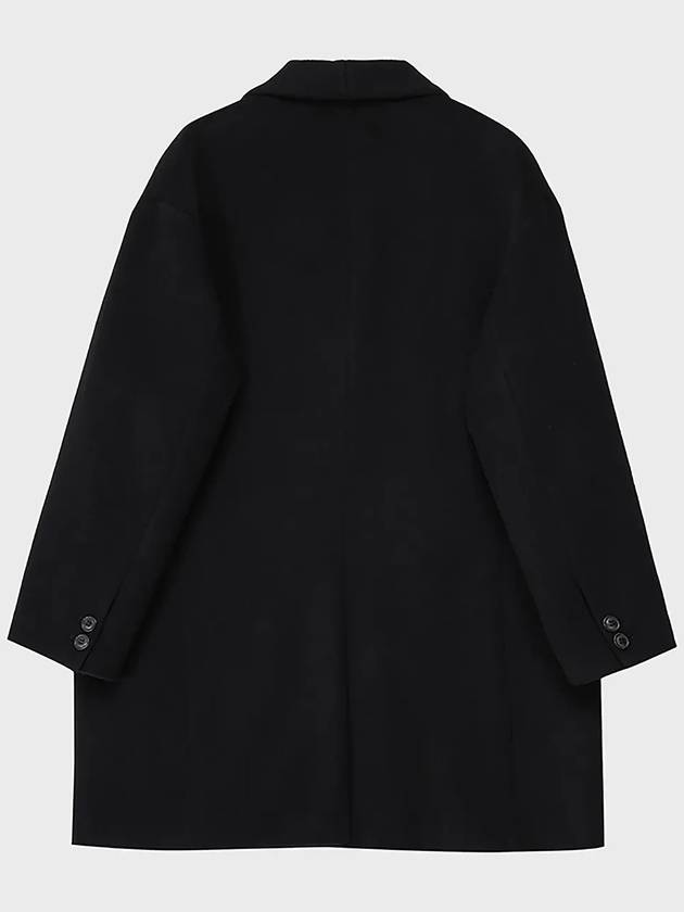 Cashmere Overfit Shawl Collar Double Coat Black - NOIRER - BALAAN 4