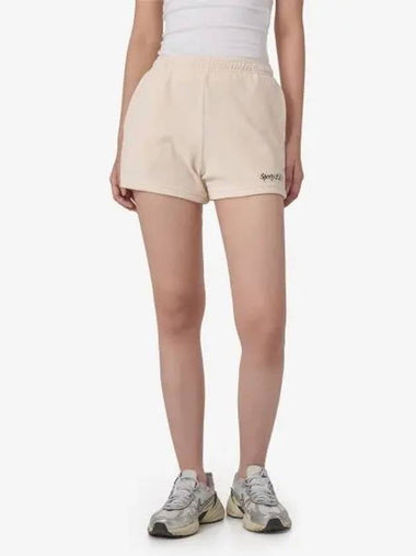 Embroidered Logo Shorts Cream - SPORTY & RICH - BALAAN 1