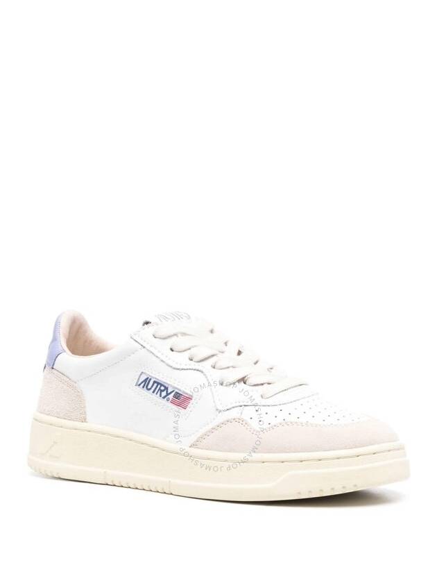 Medalist Suede Purple Tab Low Top Sneakers White - AUTRY - BALAAN 3