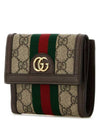 Ophidia GG French Flap Wallet Beige Ebony - GUCCI - BALAAN 3