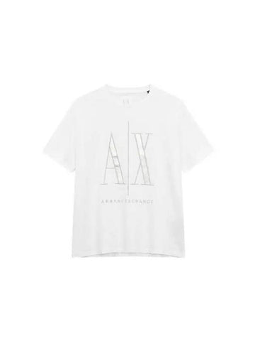 Men s Front Shining Logo T Shirt White - ARMANI EXCHANGE - BALAAN 1