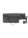 431651 Gray lambskin silver classic clutch - BALENCIAGA - BALAAN 2