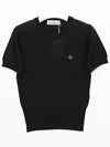 ORB Logo Short Sleeve Knit Top Black - VIVIENNE WESTWOOD - BALAAN 2