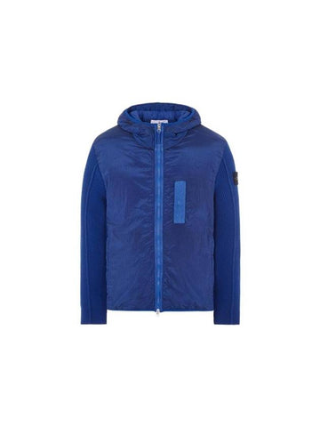 PrimaLoft-TC Knit Nylon Zip Up Hoodie Blue - STONE ISLAND - BALAAN 1