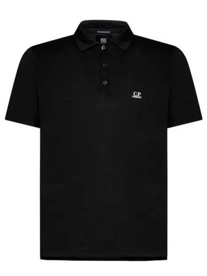 1020 Jersey Logo Polo Shirt Black - CP COMPANY - BALAAN 2