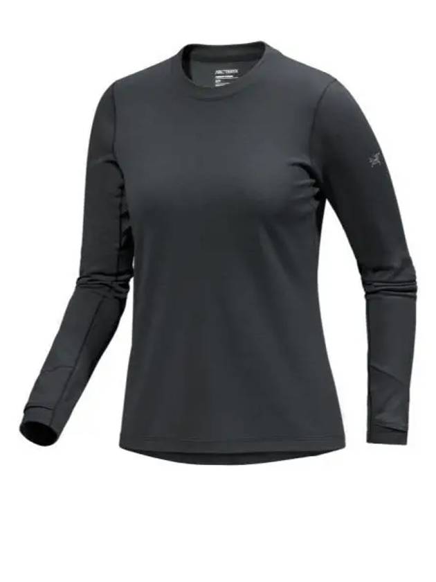 Taema Thermal Crew Neck Long Sleeve T-Shirt Black Heather - ARC'TERYX - BALAAN 2