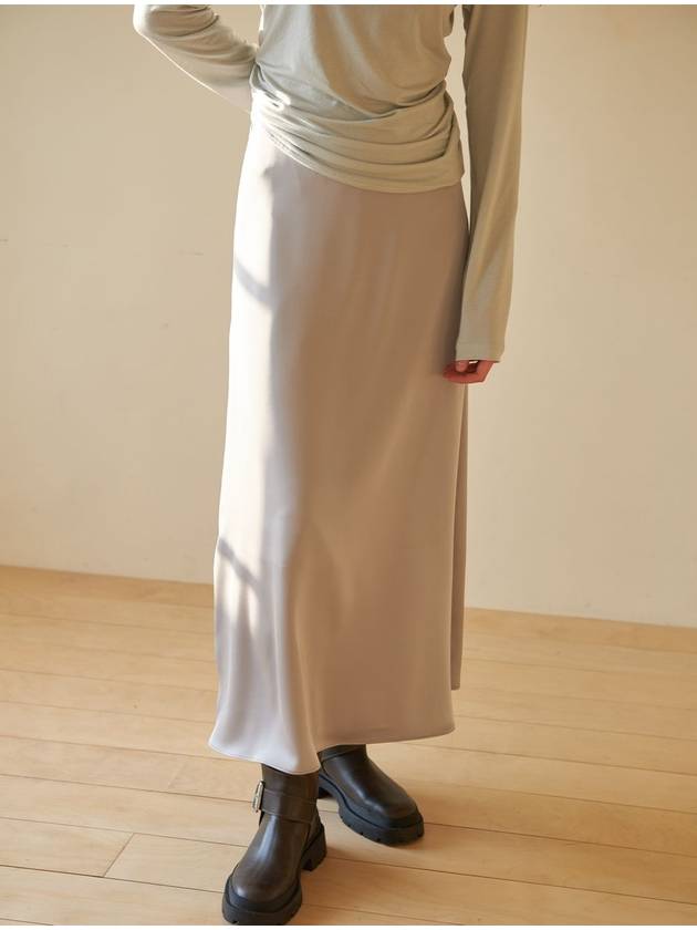 Setin Long Skirt Gray - CORCA - BALAAN 3