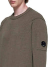 Lambswool GRS Crew Neck Knit Top Beige - CP COMPANY - BALAAN 5