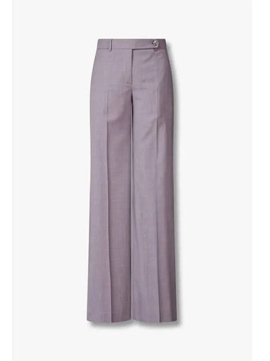 Women s Semi Bootcut Criss Wool Pants Melange Purple - PAUL SMITH - BALAAN 1