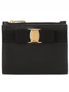 Vara Bow Half Wallet Black - SALVATORE FERRAGAMO - BALAAN 1