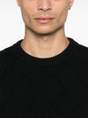 Intrecciato Crew Neck Knit Top Navy - BOTTEGA VENETA - BALAAN 6