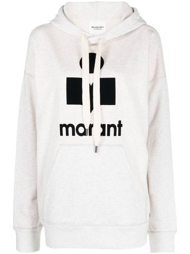 Mansel Logo Cotton Hoodie Ecru - ISABEL MARANT ETOILE - BALAAN 2