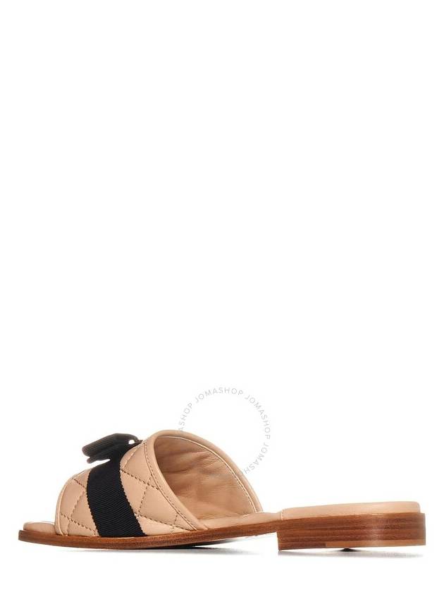 Vara Quilted Slippers Beige - SALVATORE FERRAGAMO - BALAAN 4