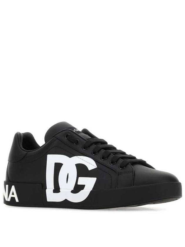 Saint Tropez Calfskin Sneakers Black - DOLCE&GABBANA - BALAAN 3