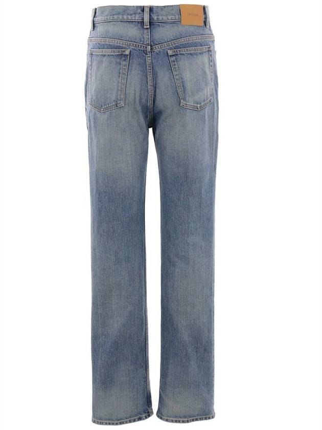 Denim Straight Jeans Blue - SAINT LAURENT - BALAAN 3