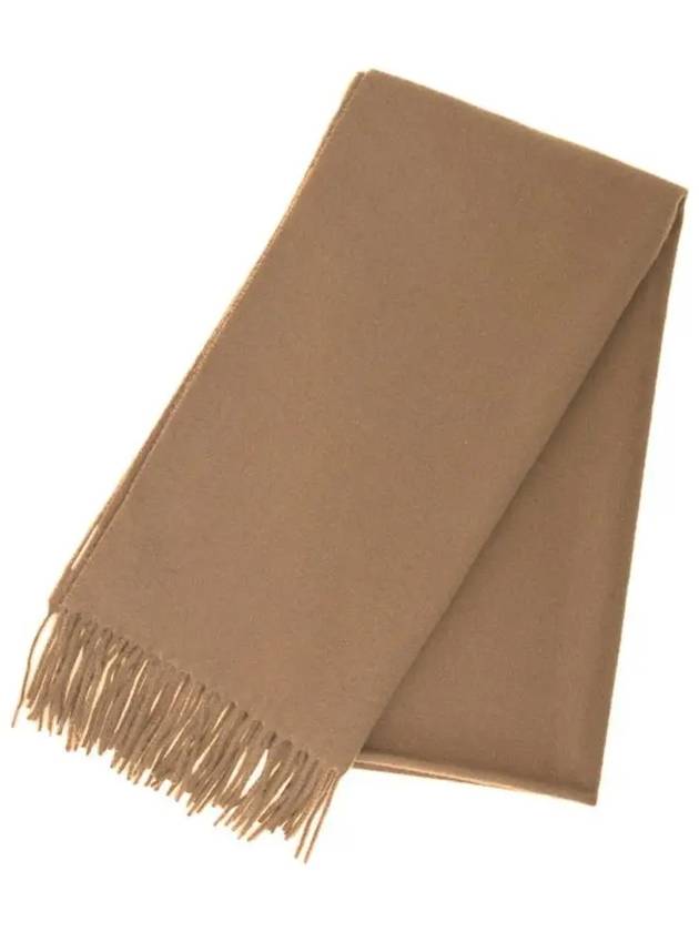 Logo Wool Fringe Scarf  Brown - ACNE STUDIOS - BALAAN 4