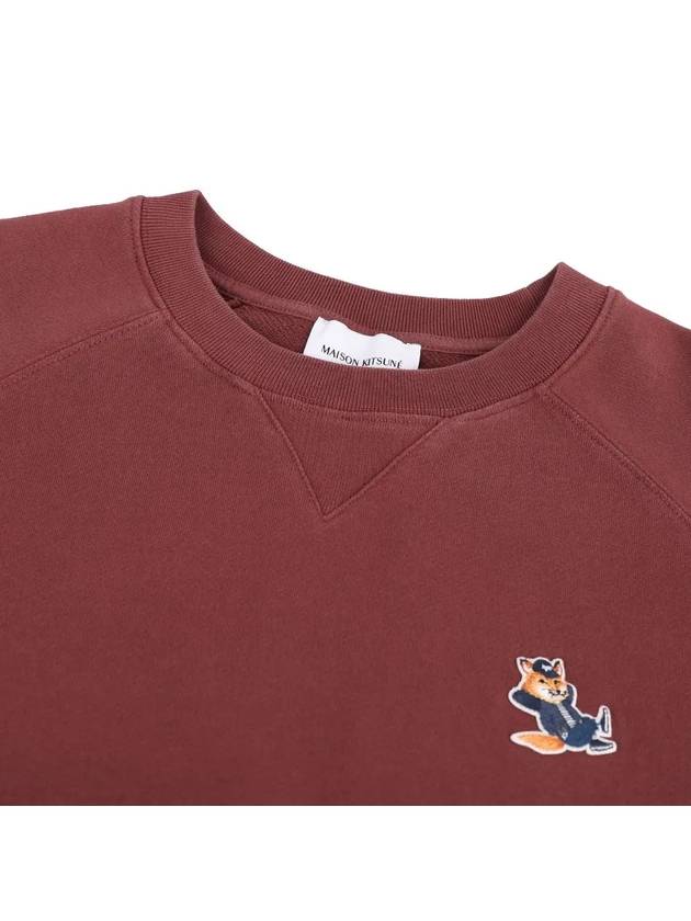 Dressed Fox Patch Classic Sweatshirt Wine Wreath - MAISON KITSUNE - BALAAN 4