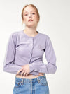 Wool Symbol Cardigan Lavender Grey - ASCENTCITY - BALAAN 9