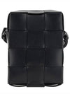 Intrecciato Mini Leather Crossbody Bag Black - BOTTEGA VENETA - BALAAN 3