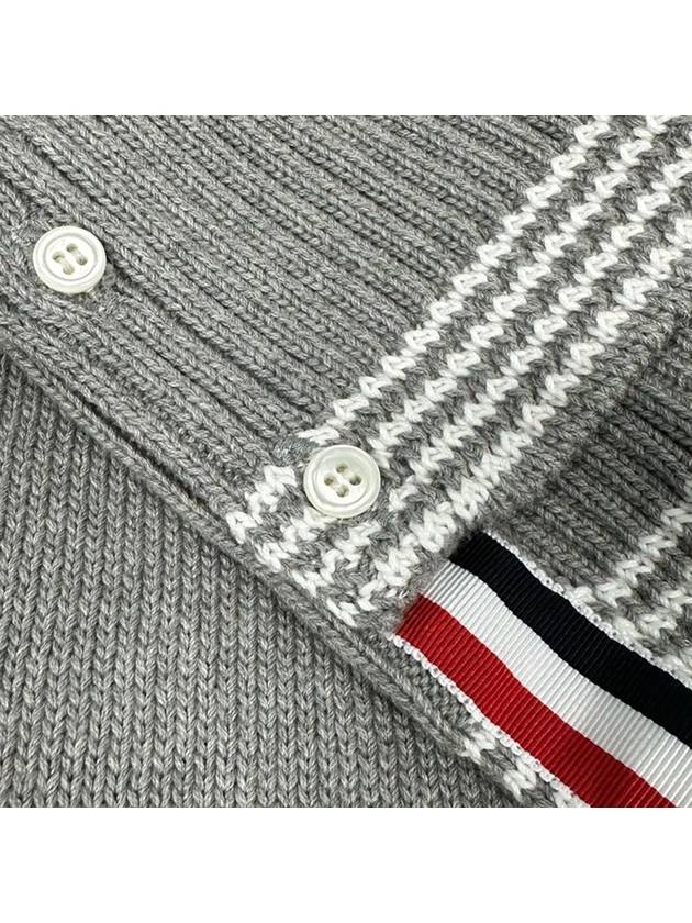 4 Bar Stripe Cotton Sweatshirt Grey - THOM BROWNE - BALAAN 5