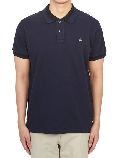 Classic ORB Logo Polo Shirt Navy - VIVIENNE WESTWOOD - BALAAN 2