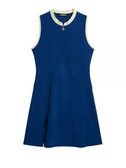 Ebony Golf Sleeveless Short Dress Estate Blue - J.LINDEBERG - BALAAN 2