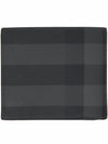 Vintage Check Logo Half Wallet Charcoal - BURBERRY - BALAAN 3