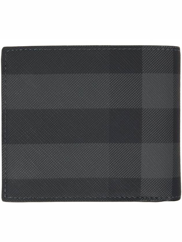 Vintage Check Logo Half Wallet Charcoal - BURBERRY - BALAAN 3