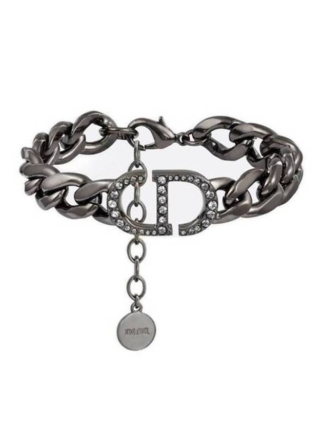 30 Montaine Link Bold Chain Bracelet Black - DIOR - BALAAN 1