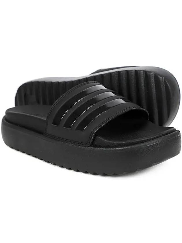 Adilette Platform Slide Slippers Black - ADIDAS - BALAAN 3