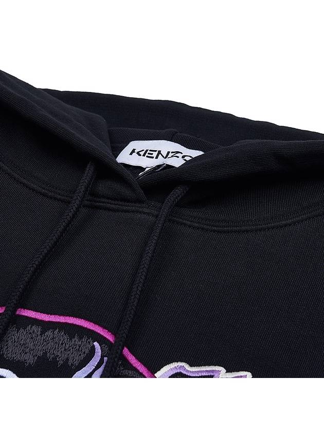 Tiger Logo Hoodie Black - KENZO - BALAAN 5