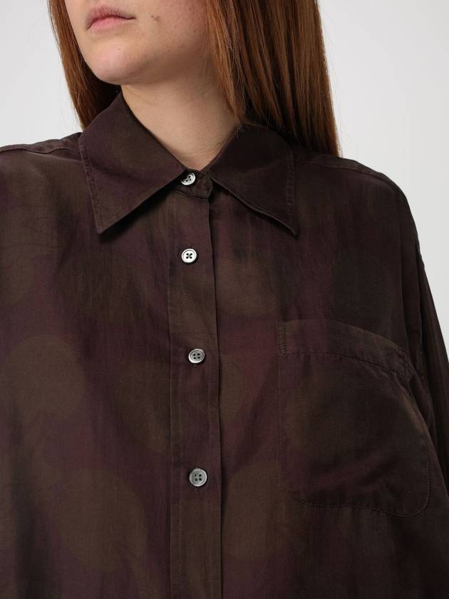 Favourite Dotted Print Cotton Silk Shirt Brown - OUR LEGACY - BALAAN 5