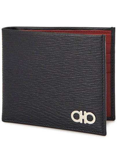 Gancini Half Wallet Black - SALVATORE FERRAGAMO - BALAAN 2