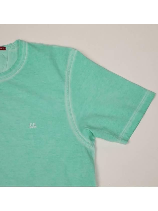 Piece Dyed Short Sleeve T-Shirt Green - CP COMPANY - BALAAN.