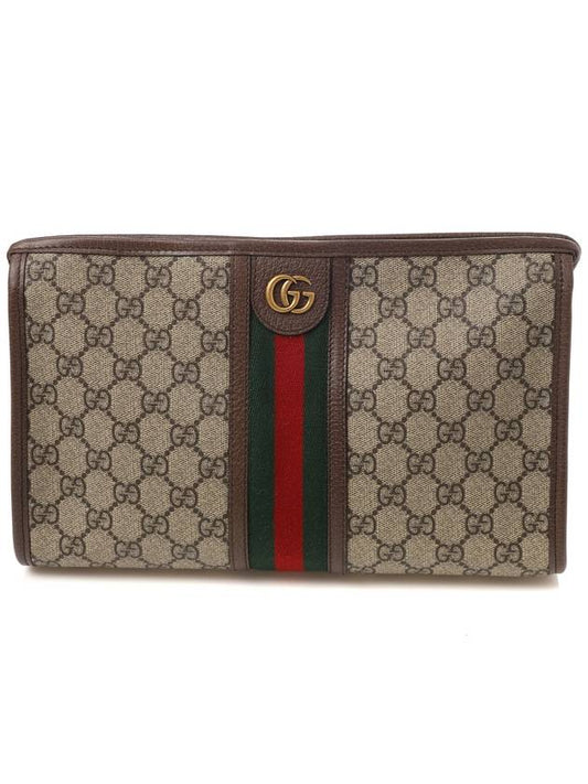 Ophidia GG Clutch Bag Beige Ebony - GUCCI - BALAAN 2