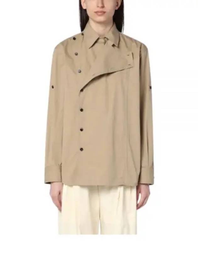 Light Cotton Twill Shirt Beige - BOTTEGA VENETA - BALAAN 2