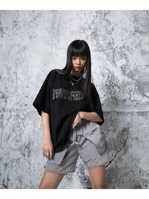 Layer Shirring Nylon Shorts Grey - PEOPLE OF THE WORLD - BALAAN 1